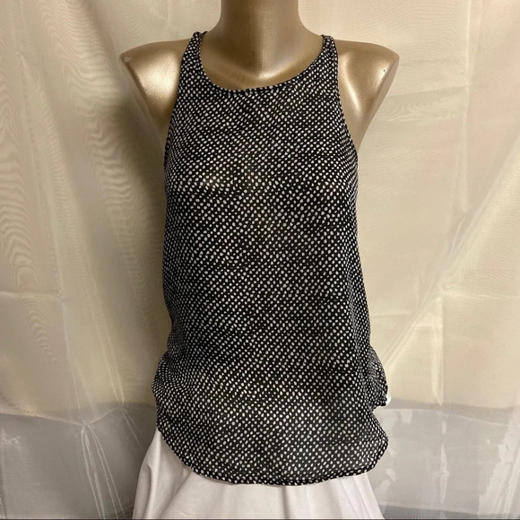 Club Monaco women’s silk patterned tank top in size x-small - Picture 1 of 6